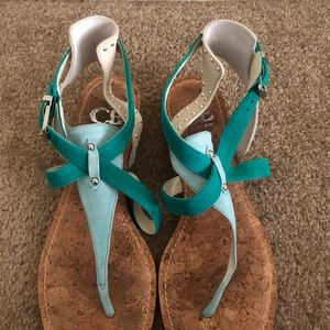Gianni Bini Blue Sandles - Never Worn